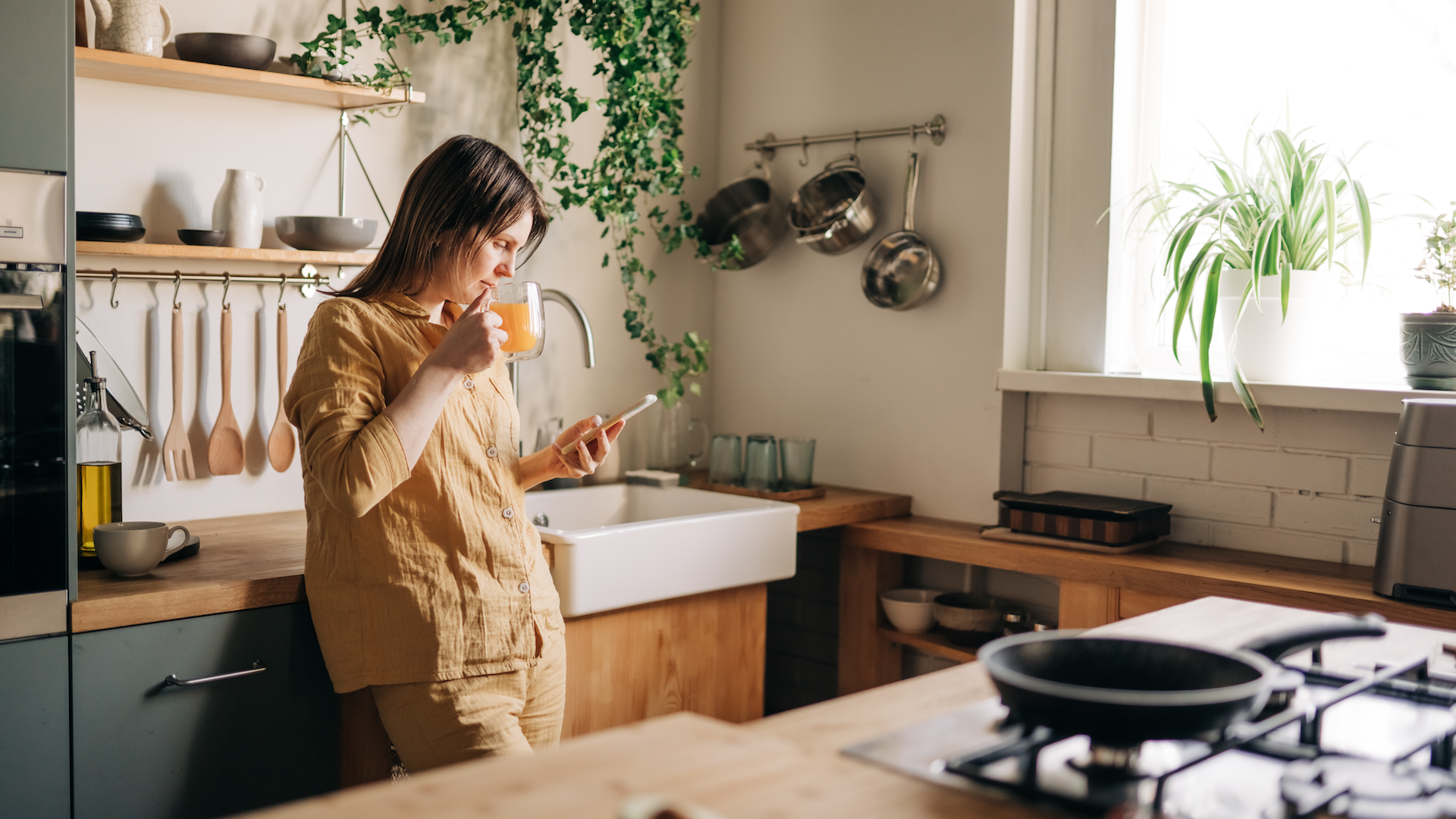 woman using phone