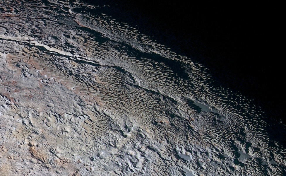 Pluto&#039;s &#039;Snakeskin&#039; Terrain