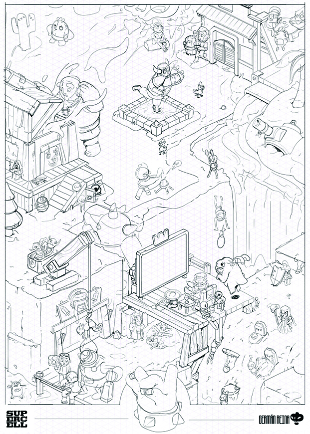Supercell artwork showing game characters