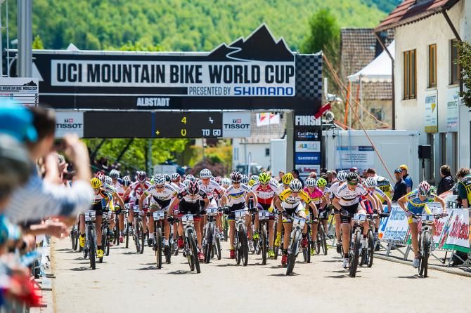 The start of the U23 women's race in Albstadt
