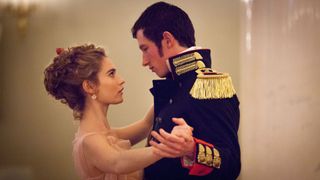 Lily James and Callum Turner in War & Peace