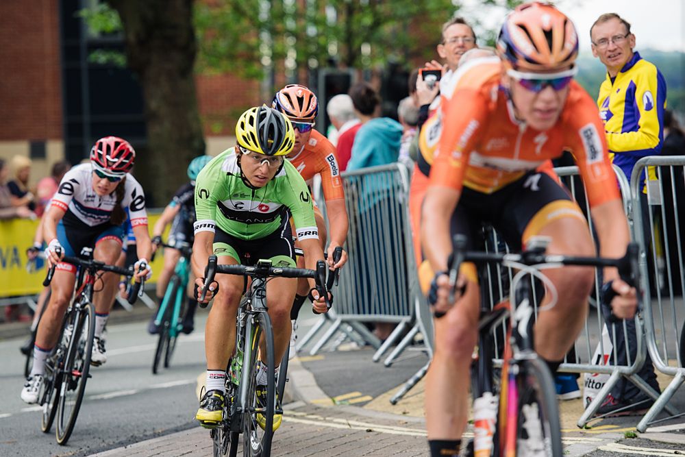 Rosella Ratto (Cylance Pro Cycling) enters the final 250 metres at Aviva Women's Tour 2016 - Stage 3