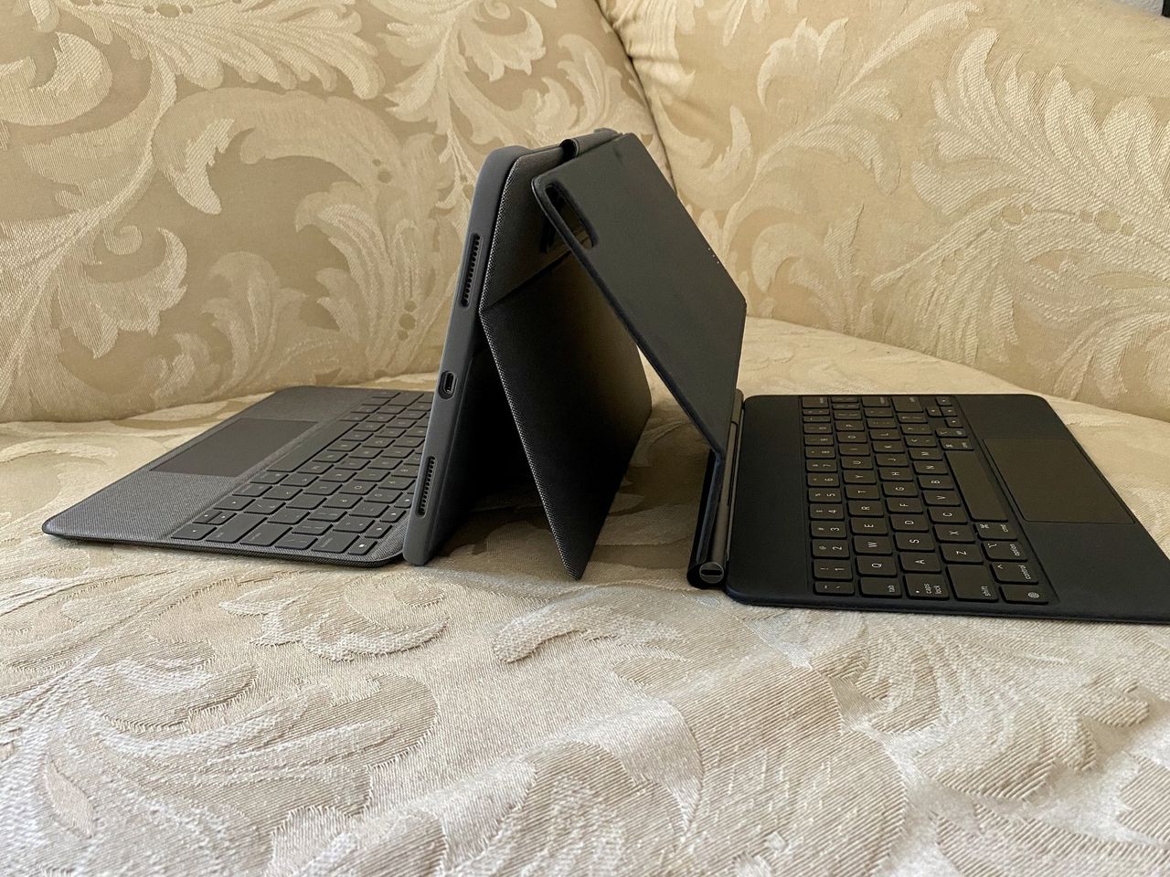 Logitech Folio Touch Open Compare Magic Keyboard