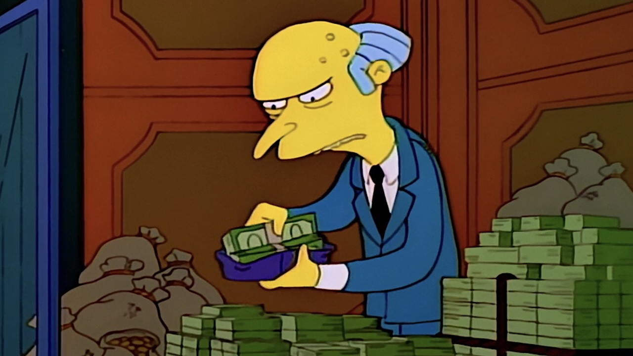 Mr. Burns on The Simpsons in S6 Ep25 &quot;Who Shot Mr. Burns? Part 1&quot;