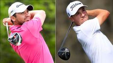 Jason Day and Justin Thomas hit drivers off the tee