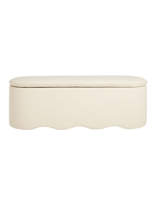 Onda Large Fabric Ottoman in Natural