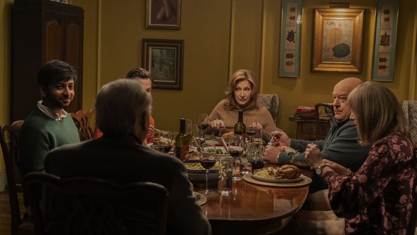 Tensions around the dinner table as the parents of couple Rohan (Nik Dodani) and Josh (Brandon Flynn) sit down for dinner together for the first time - and in a haunted house too!