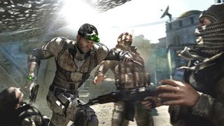 Splinter Cell: Blacklist screenshot showing Sam Fisher executing enemy soliders