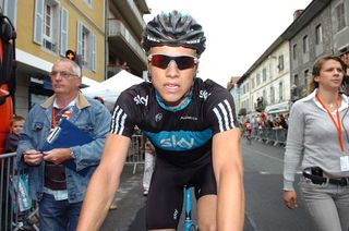 Edvald Boasson Hagen (Team Sky) after crossing the line.