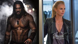 Aquaman's Jason Momoa and Fate of the Furious' Charlize Theron side by side