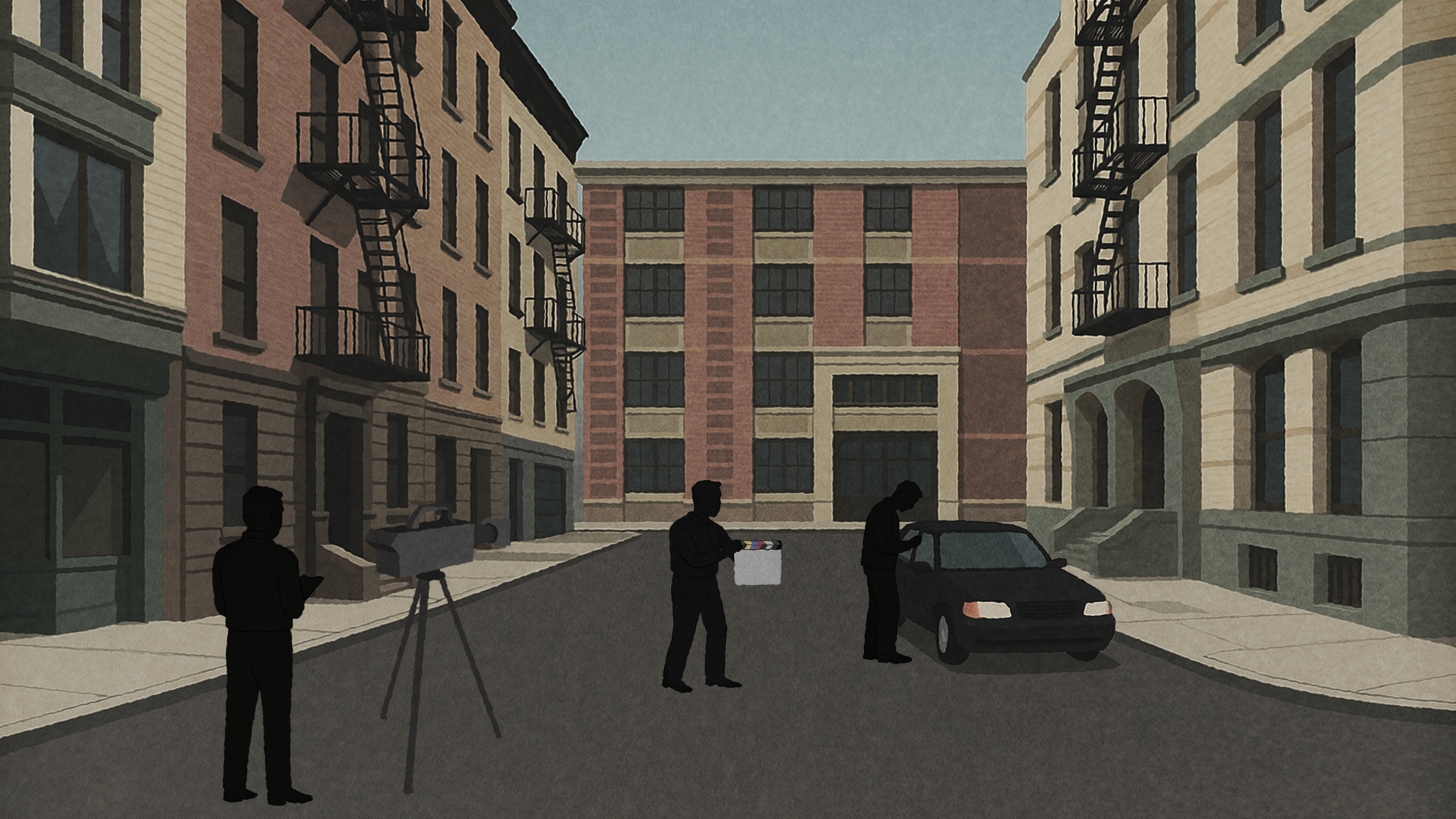 A reconstruction of a scene from the Piracy It&#039;s a Crime advert