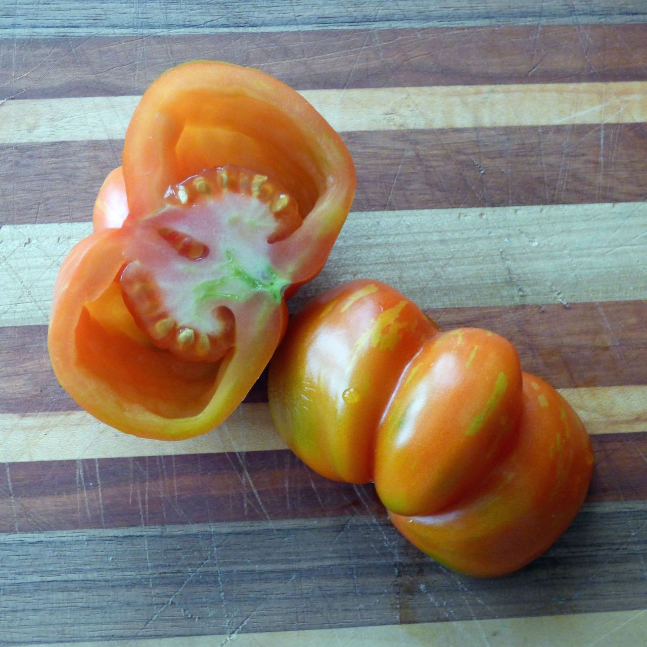 Whole And Sliced Hollow Tomato