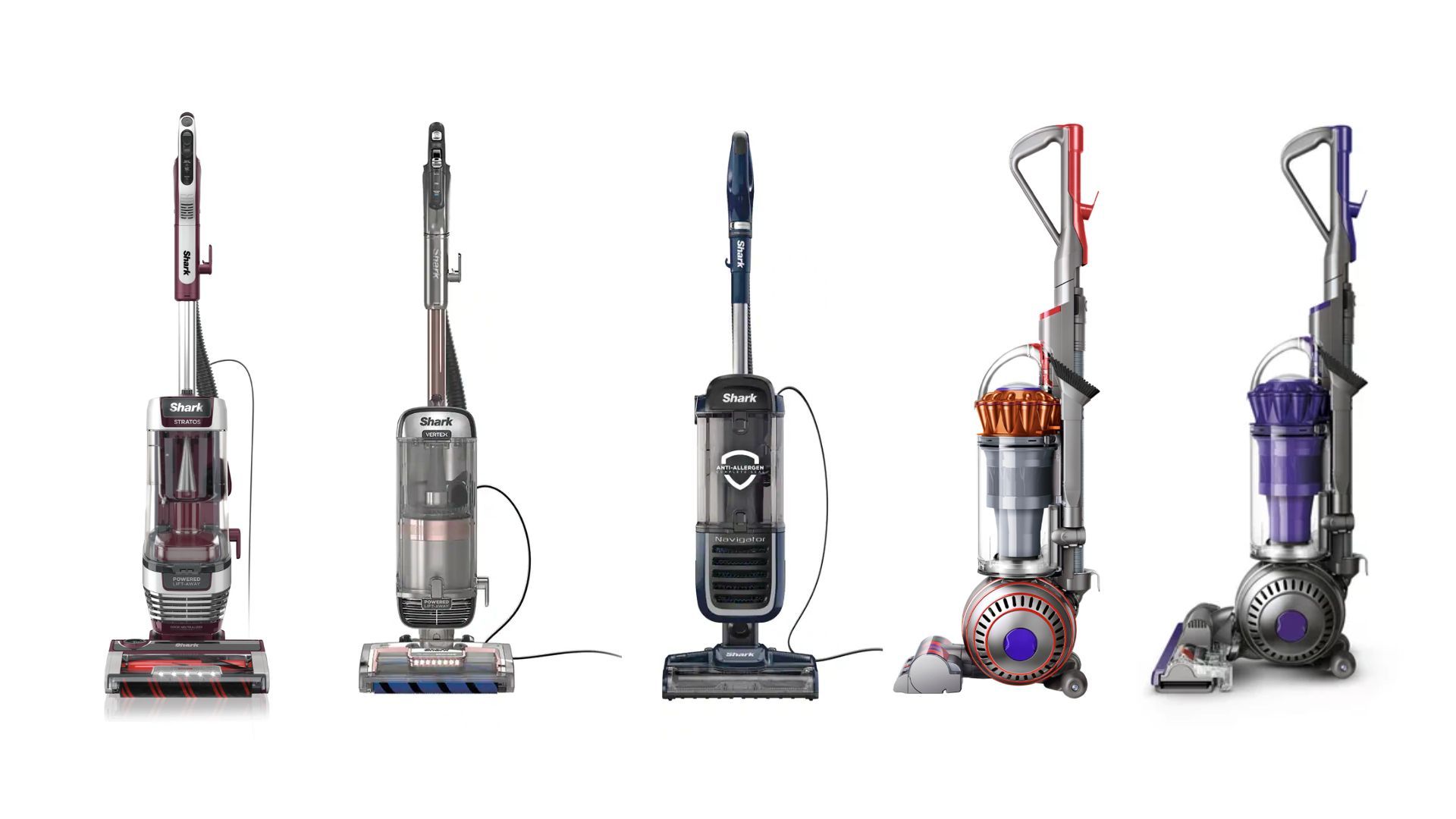 Shark vs dyson upright vacuums