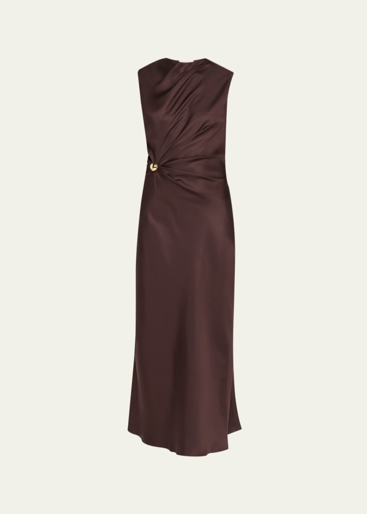 Roan Sleeveless Draped Maxi Dress