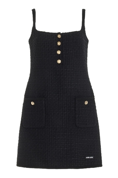Miu Miu Tweed Wool-Blend Mini Dress
