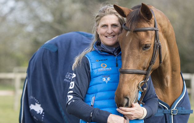 Tina with Billy The Red, who is aimed at either Badminton or Kentucky this spring