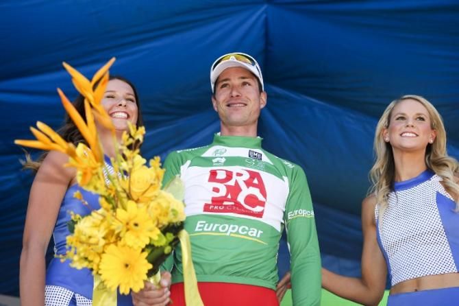 Will Clarke (Drapac) with the most aggressive jersey