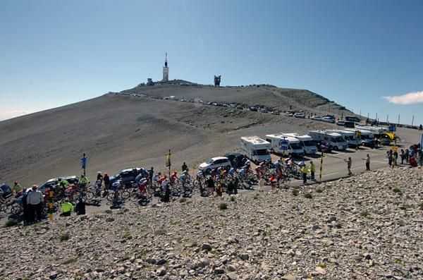 The barren landscape at Mont Ventoux's summit.