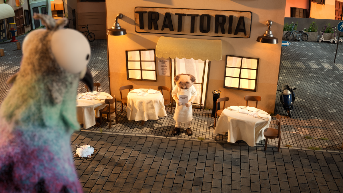 Images from an animated advert for Canva