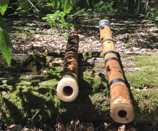 shakuhachi instruments made from bamboo