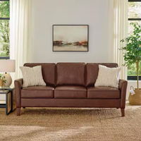 StyleWell Doherty Faux Leather Rectangle Sofa