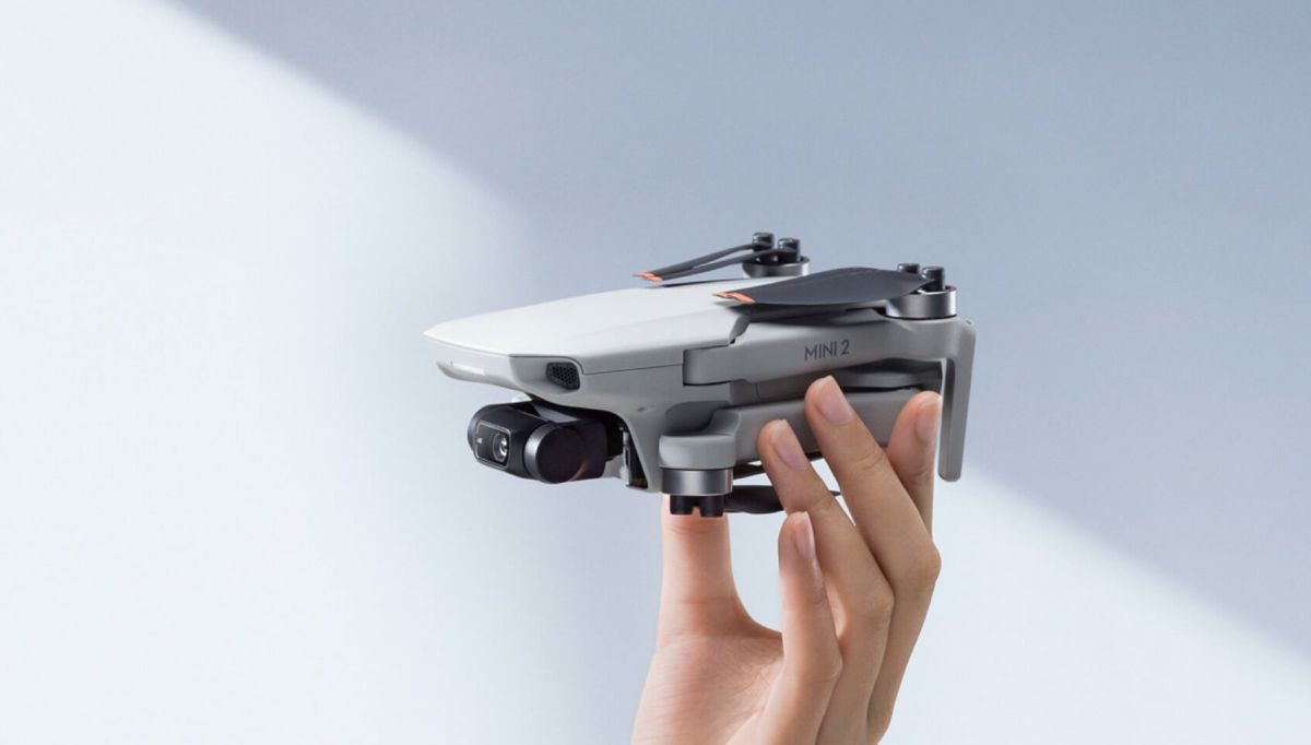 DJI Mini 2 Drone in hand