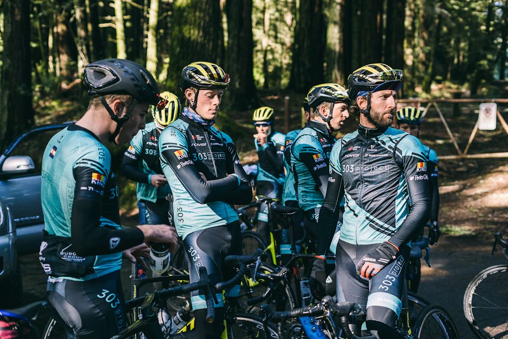 303 Project riders regroup at the top of a climb