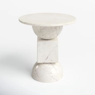 wayfair white marble side table
