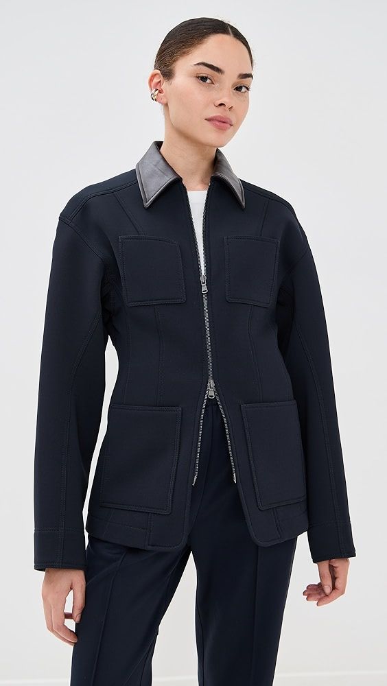 Tibi Bonded Twill Sculpted Workmens Jacket