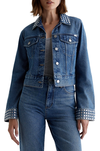 AG Jeans Isa Studded Denim Jacket