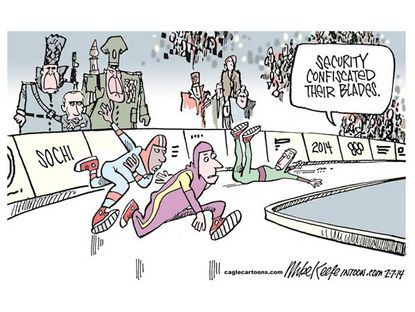 Editorial cartoon Sochi Olympics security