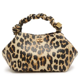 Ganni Bou small leopard-print top handle bag