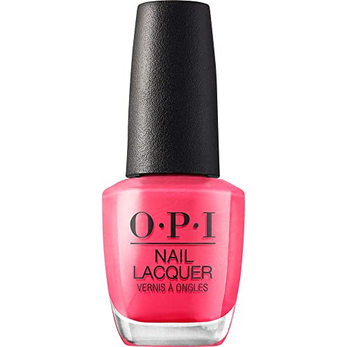 Opi Nail Lacquer Strawberry Margarita | Opaque Bright Pink Cr&amp;egrave;me Chip Resistant Nail Polish | Fast Drying, Streak Free