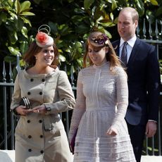 Princess Eugenie, Princess Beatrice, Prince William and Princess Kate attend an Easter Day service in 2017