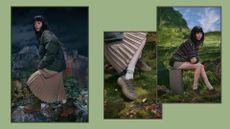 model shots wearing the sorel x barbour collaboration