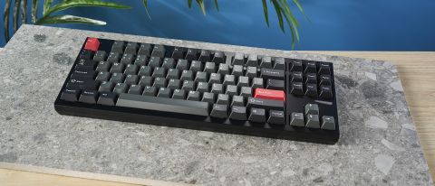 Photograph of the Lemokey L4 mechanical keyboard