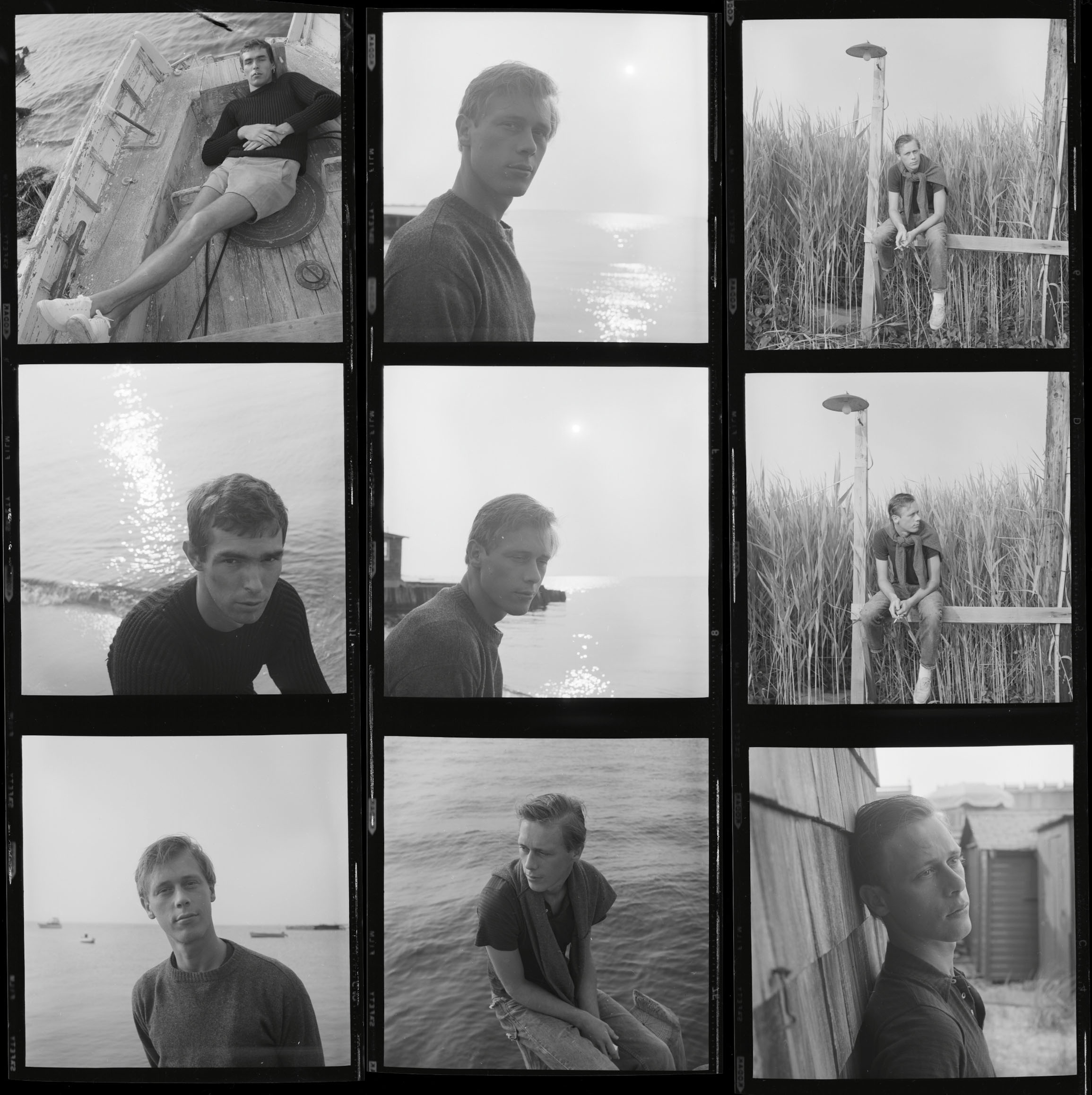 grid of black and white photographs
