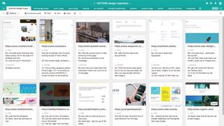 The gallery view is great for collating design inspiration
