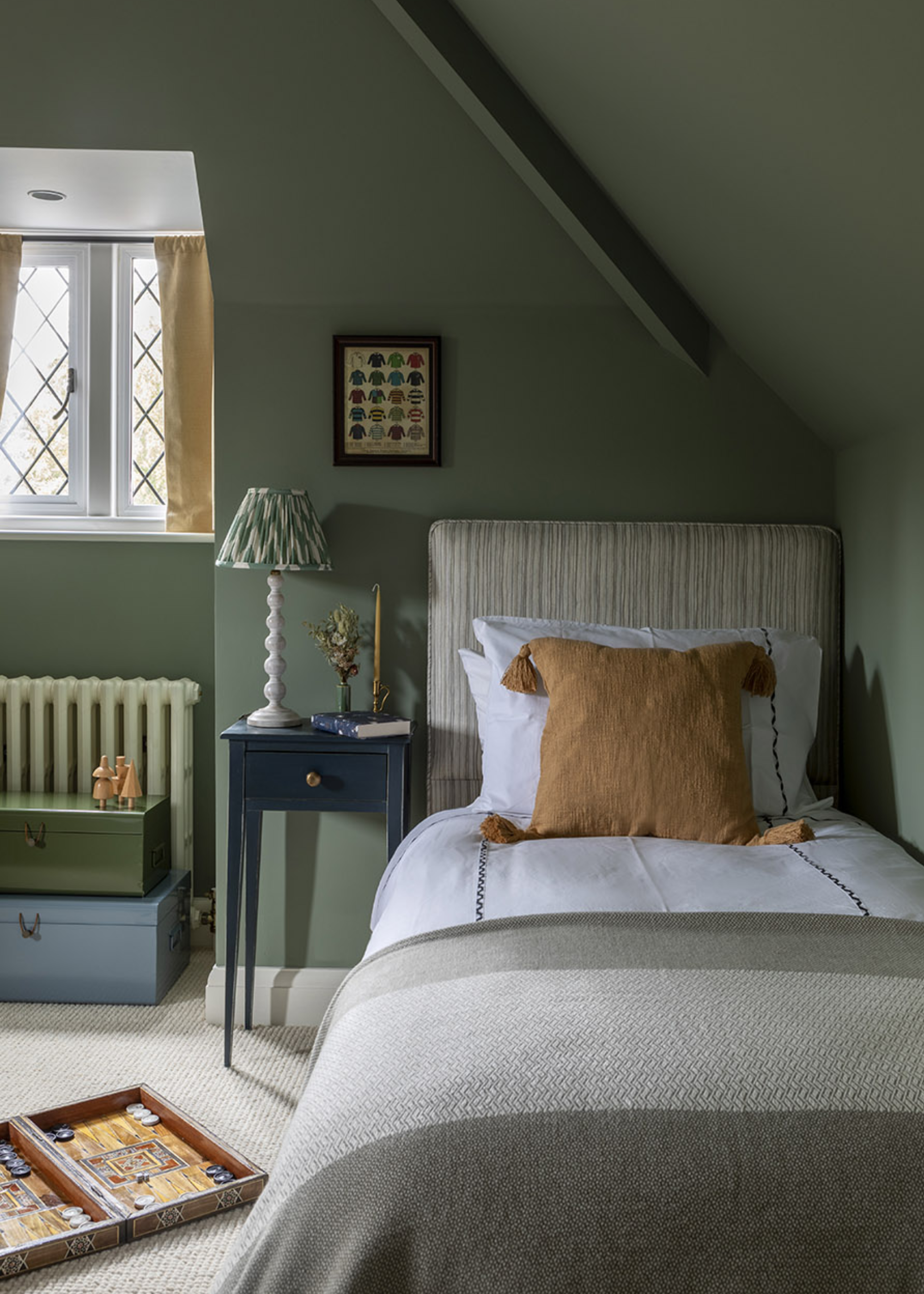 bedroom trends green wall in loft conversion