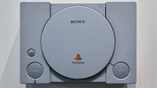 Original PlayStation hanging on wall at Sony HQ in Tokyo