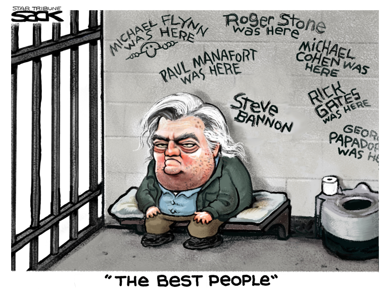 Political Cartoon U.S. Trump Bannon the best people