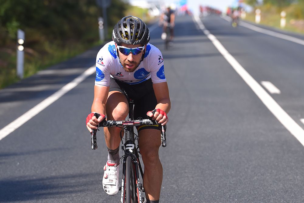 Thomas de Gendt rides solo during stage 5 at the Vuelta