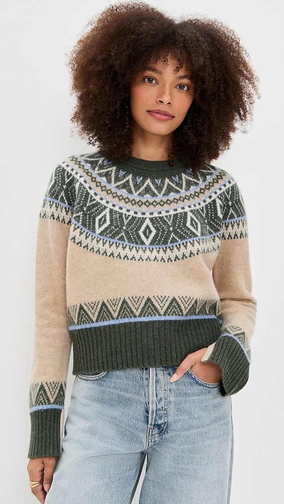 Stateside Fair Isle Button Sweater
