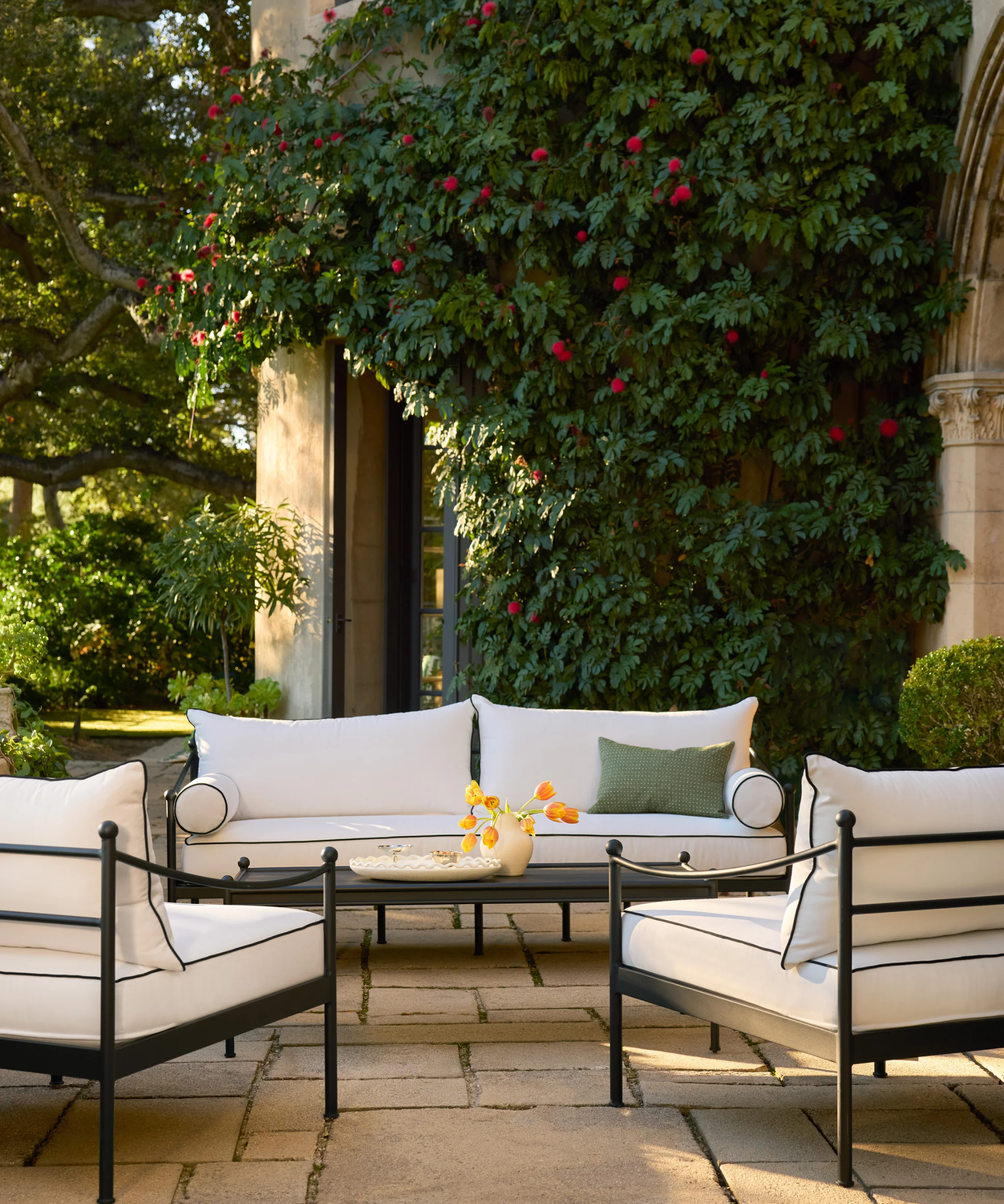 an outdoor living room