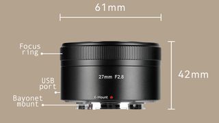 7Artisans AF 27mm f/2.8 II lens annotation