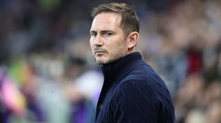 Everton manager Frank Lampard during the Premier League match between Fulham and Everton at Craven Cottage on October 29, 2022 in London, United Kingdom.