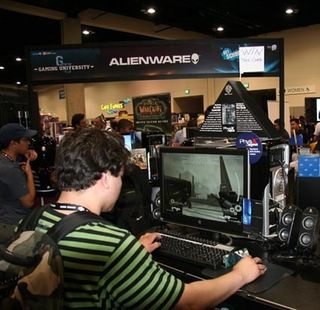 The Gaming University section of Comic-Con featured plenty of Alienware hardware and titles like Cell Factor.