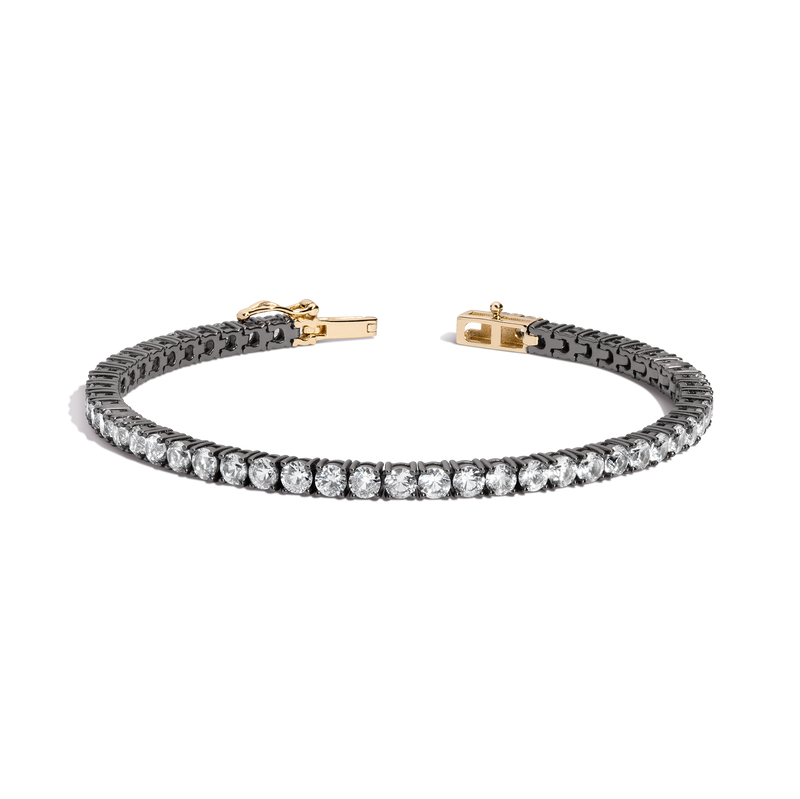 Aurate X Molly Dickson: Classic Black Rhodium Tennis Bracelet