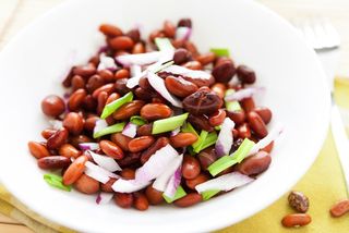 A bowl of bean salad