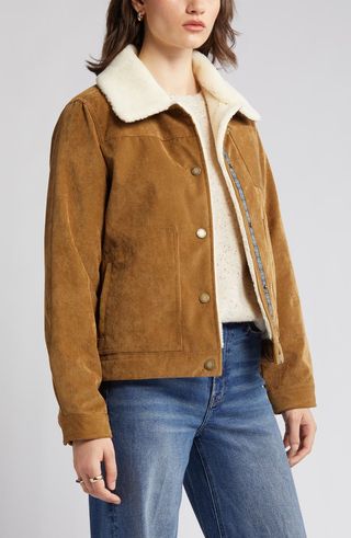 Wind River Corduroy Trucker Jacket With Removable High Pile Fleece Collar